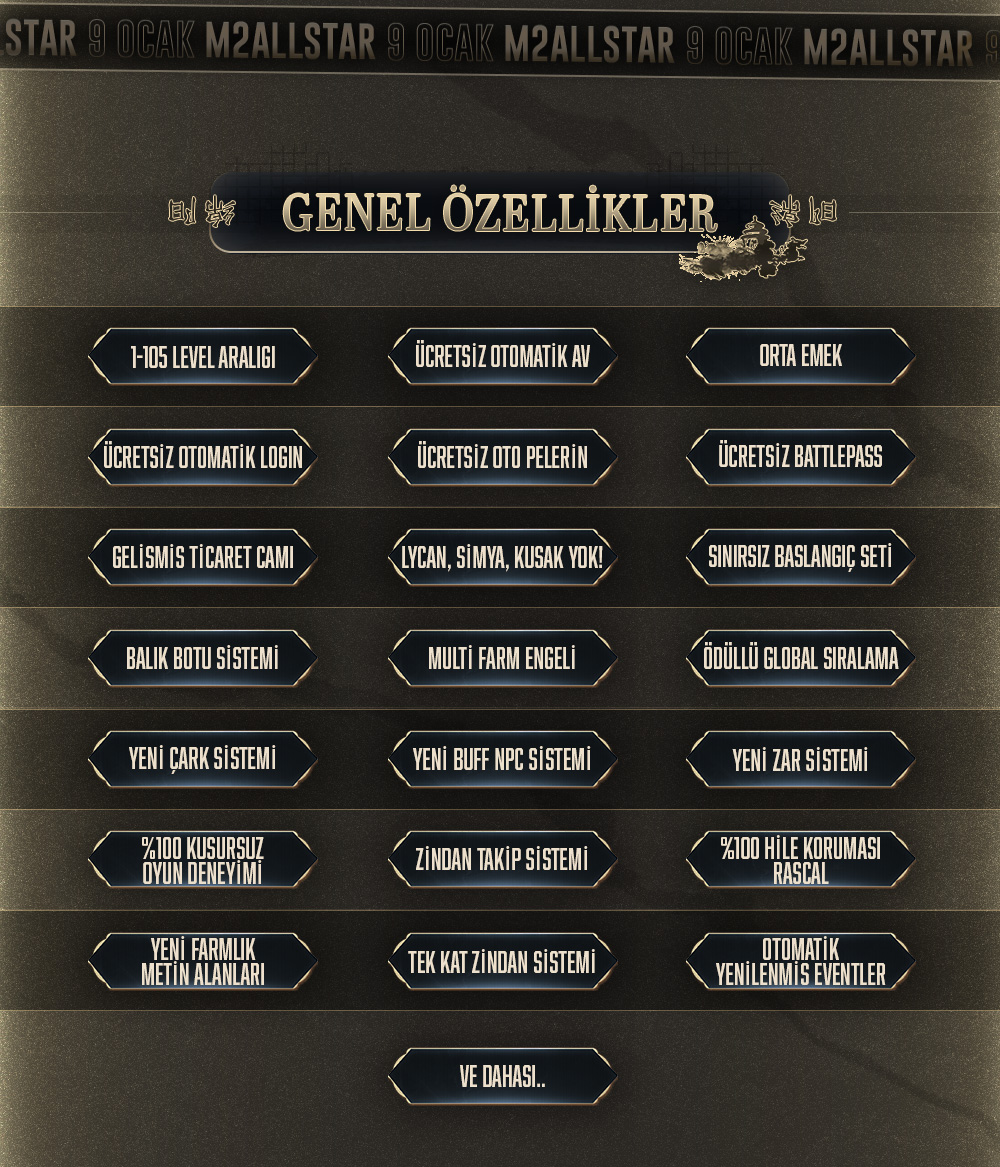 M2 Allstar – 1-105 & 9 Ocak 21.00